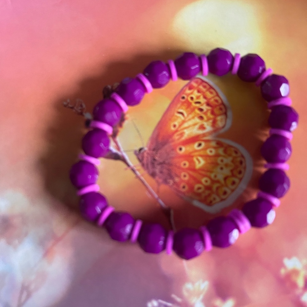 Purple Beaded Bracelet